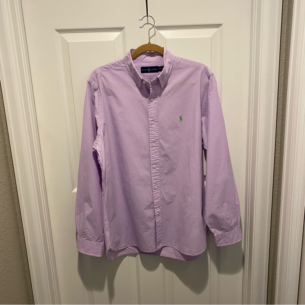 Ralph Lauren Men's Lavender Button Down Shirt